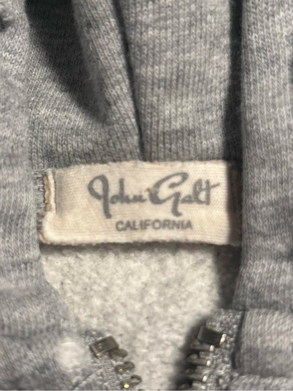 John Galt Light Gray Zip-Up Hoodie - XL - Picture 3 of 5